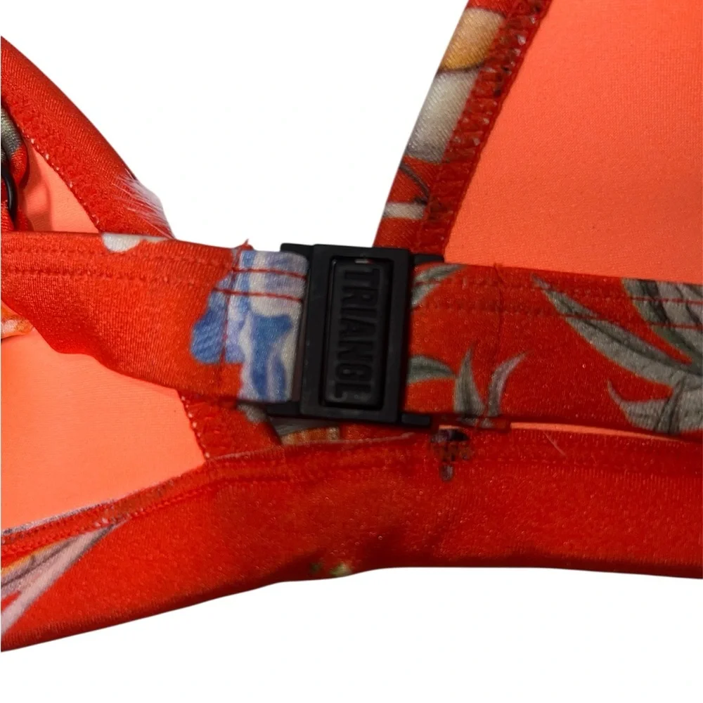 Triangl Swimwear Tropical Red Bikini Top size XXS